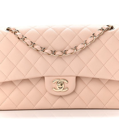 Chanel Caviar Quilted Medium Double Flap Light Beige 6 of 10