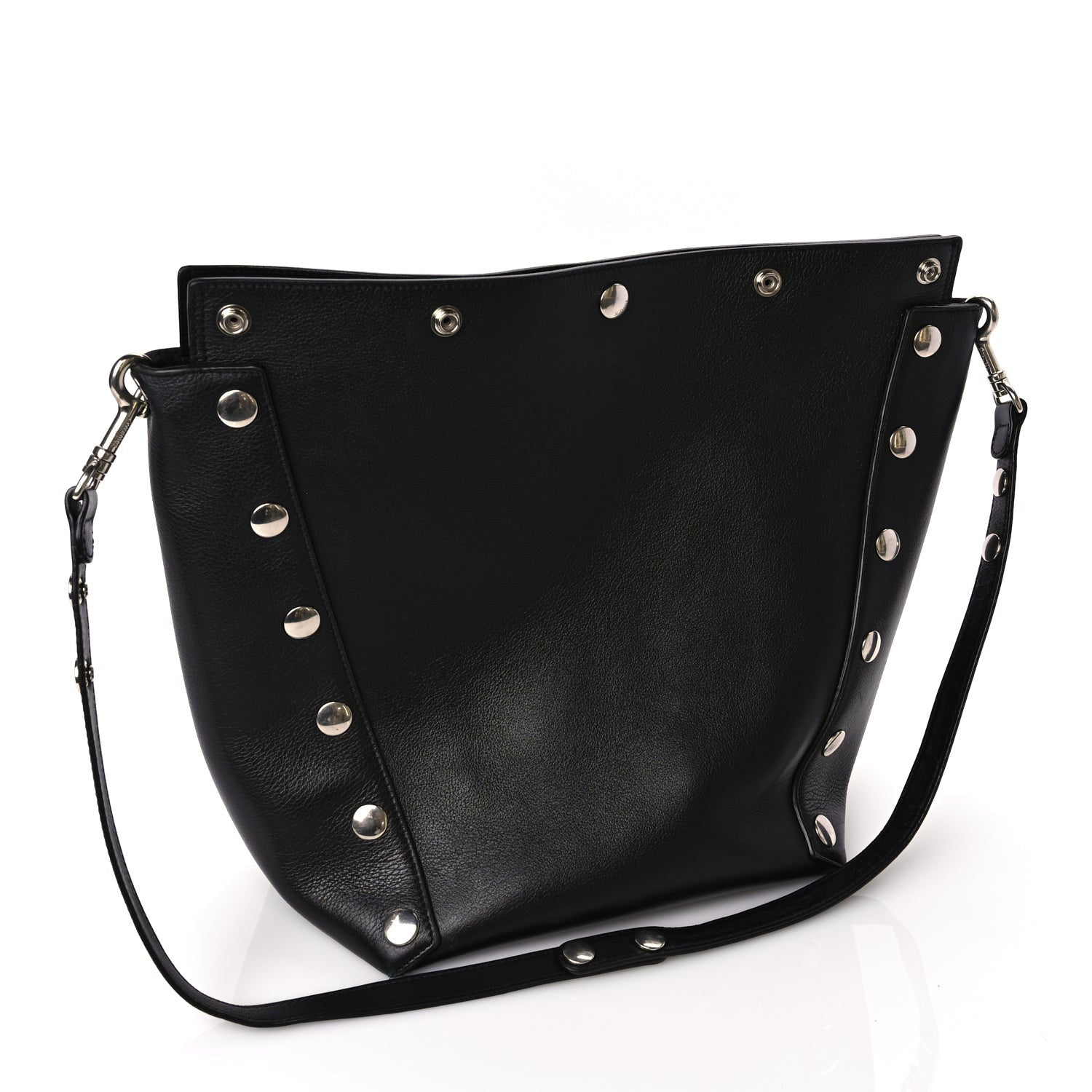 Mulberry Calfskin Studded Camden Bucket Black 2 of 8