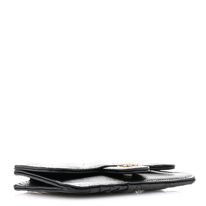 Chanel Caviar Quilted Flap Zip Card Holder Black 4 of 8