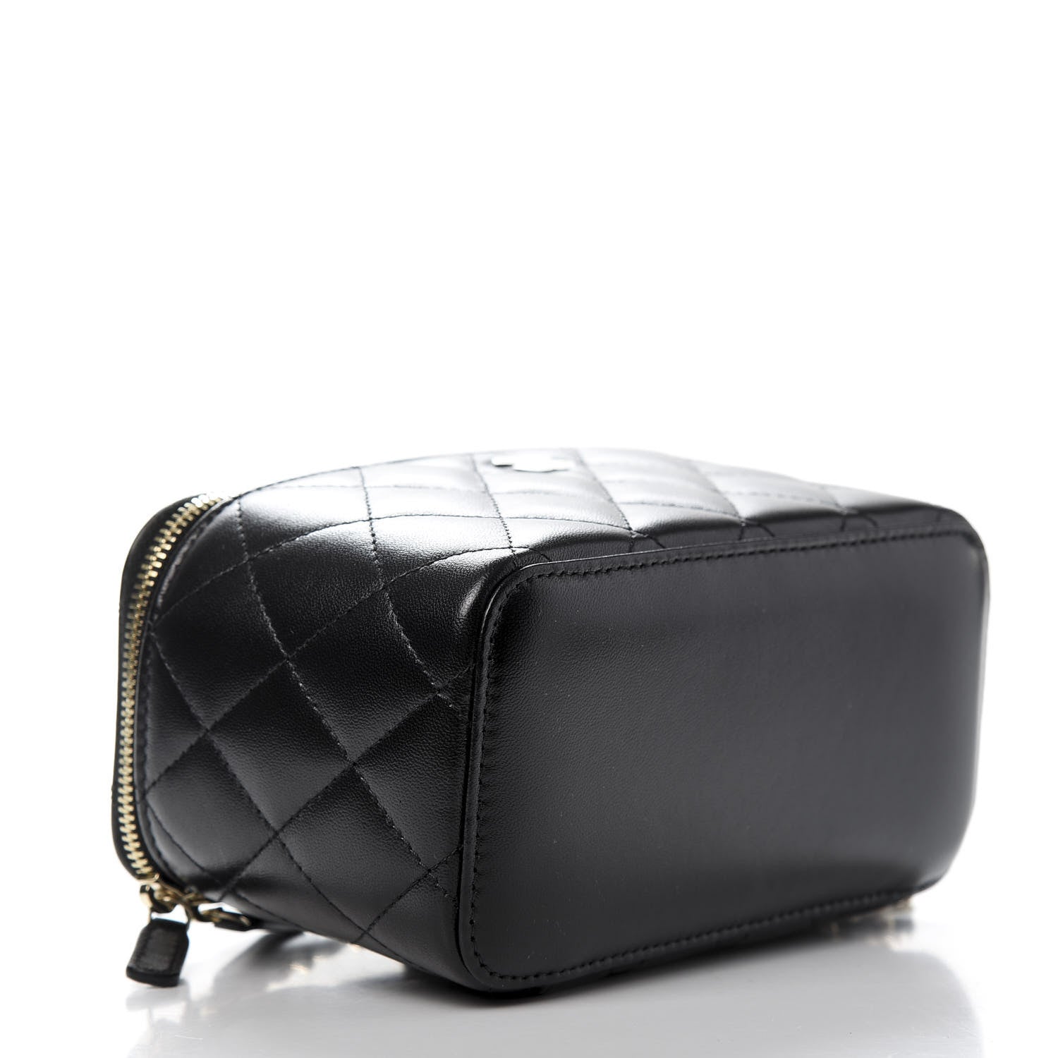 Chanel Lambskin Quilted Small Vanity Case With Chain Black 4 of 11
