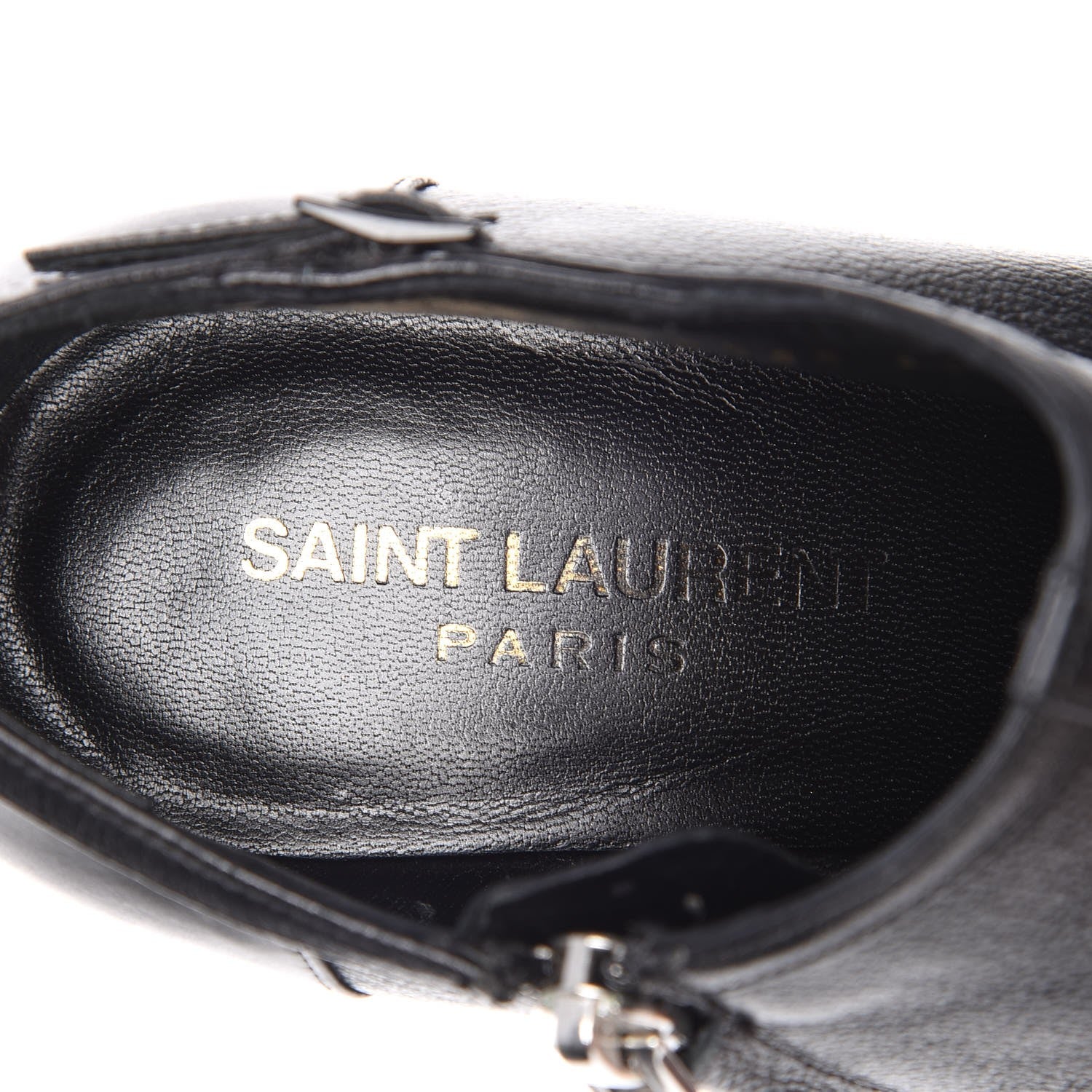 Saint Laurent Calfskin Studded Janis 105 Boots 36 Black 8 of 15