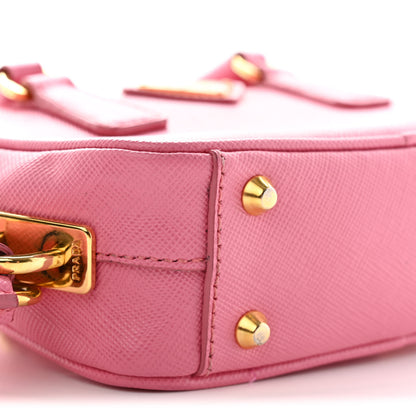 Prada Saffiano Lux Mini Top Handle Crossbody Bag Geranio 9 of 17