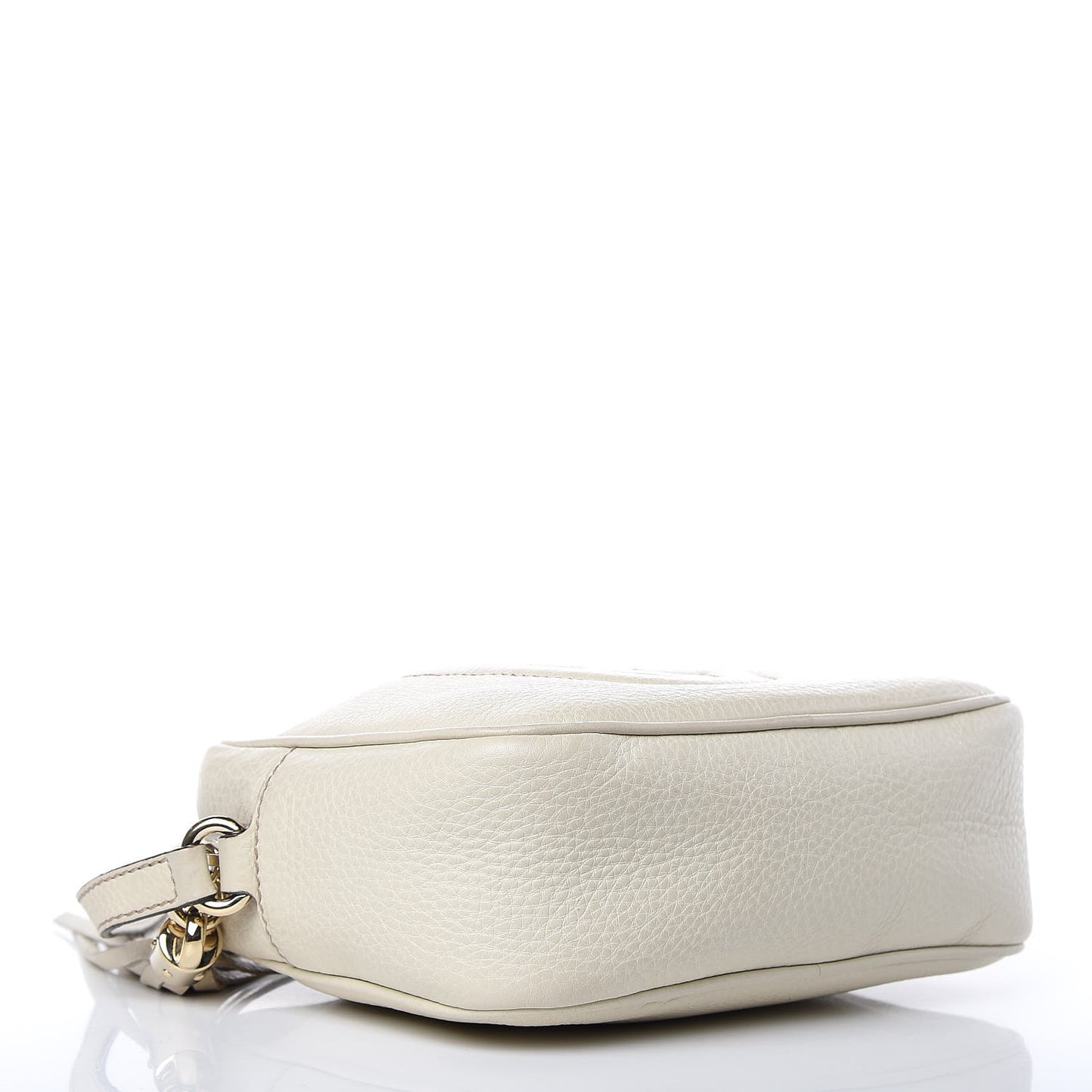 Pebbled Calfskin Small Soho Disco Bag Off White