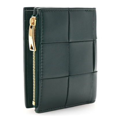Bottega Veneta Nappa Maxi Intrecciato Bifold Zip Wallet Raintree 3 of 7