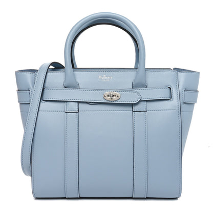 Mulberry Micro Classic Grain Mini Zipped Bayswater Poplin Blue 1 of 7