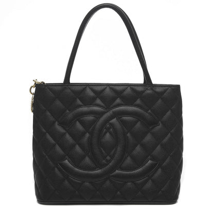 Chanel Caviar Quilted Medallion Tote Black 1 of 10