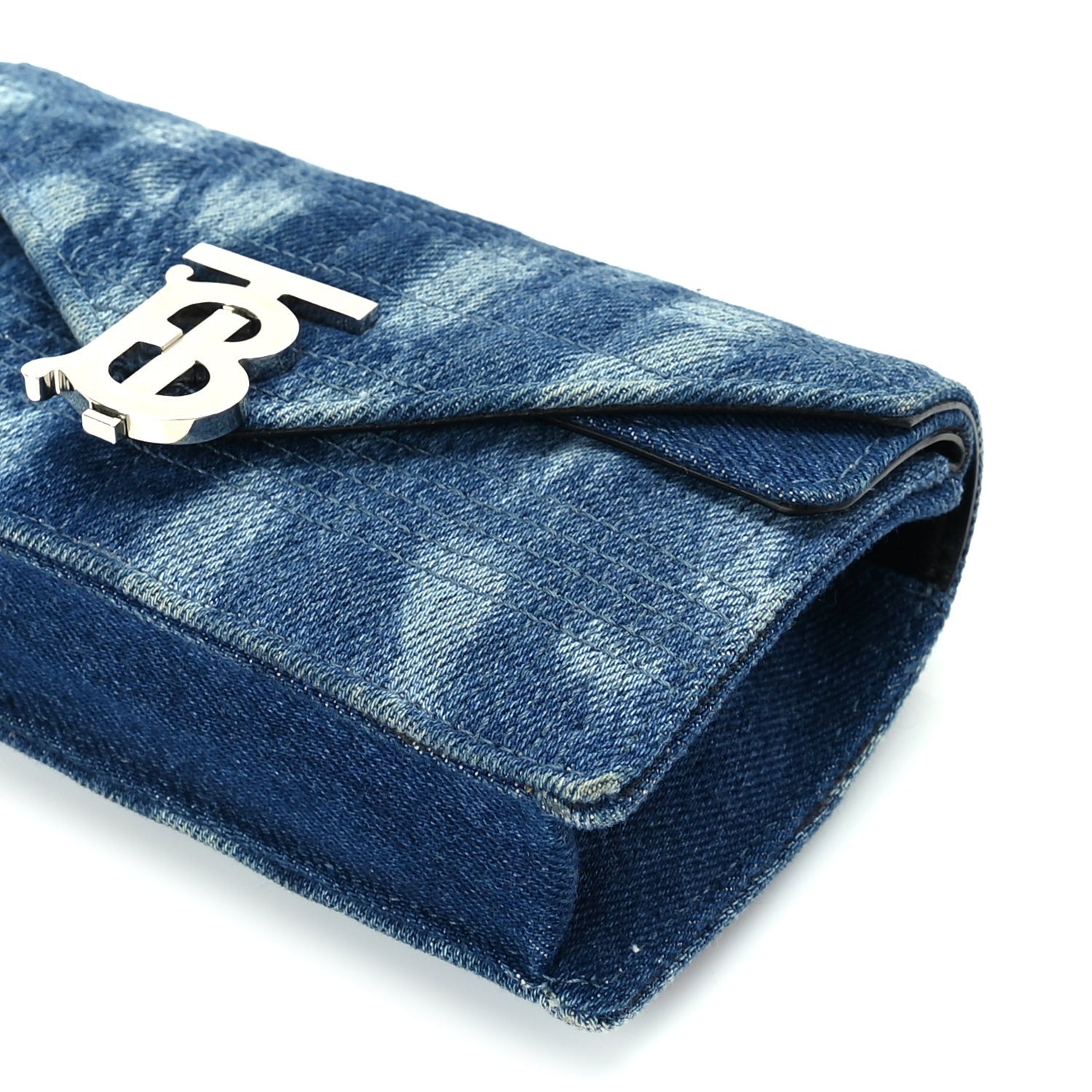 Burberry Denim Quilted Lola Clutch Blue 8 of 8