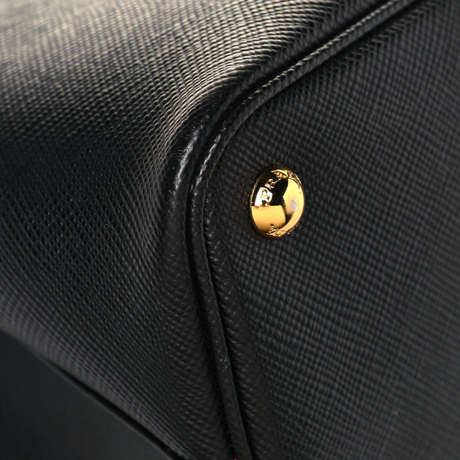 Prada Saffiano Cuir Small Double Bag Black Fuoco 10 of 13