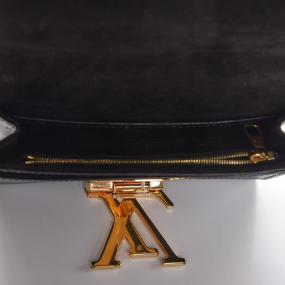 Louis Vuitton Calfskin Chain Louise MM Black 5 of 6