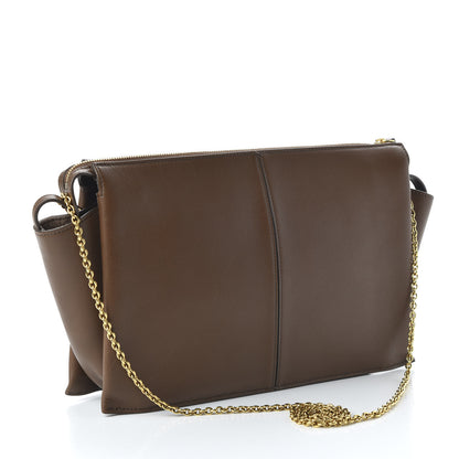 Celine Natural Calfskin Tri-Fold Clutch on Chain Havana 3 of 11