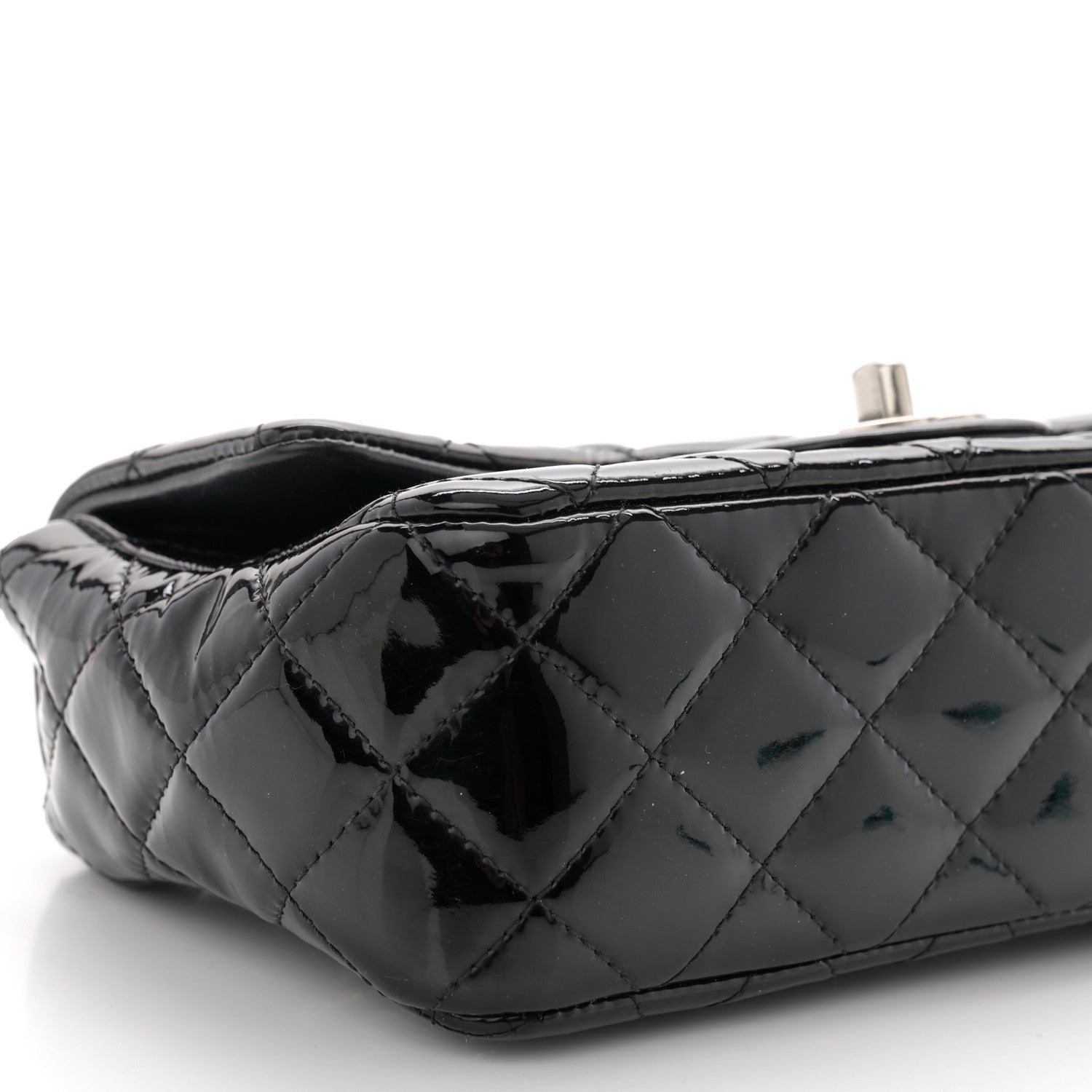 Chanel Patent Calfskin Quilted Mini Rectangular Flap Black 8 of 9