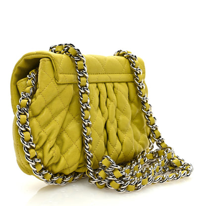 Chanel Washed Lambskin Quilted Mini Chain Around Flap Yellow 3 of 7