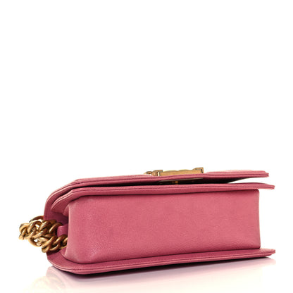 Chanel Caviar Chevron Quilted Small Boy Flap Dark Pink 6 of 40