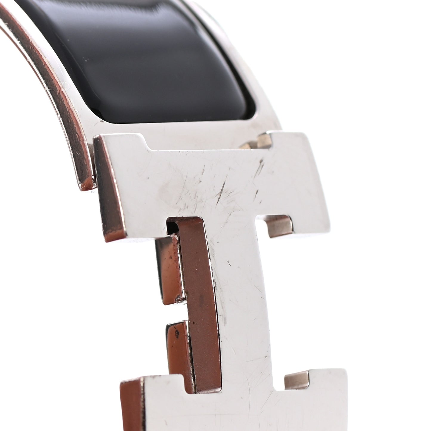 Enamel Wide Clic Clac H Bracelet PM Black