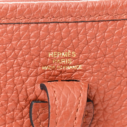 Hermes Taurillon Clemence Maxi Quadrille Evelyne TPM Cuivre Capucine Parme Rouge Duchess 5 of 7
