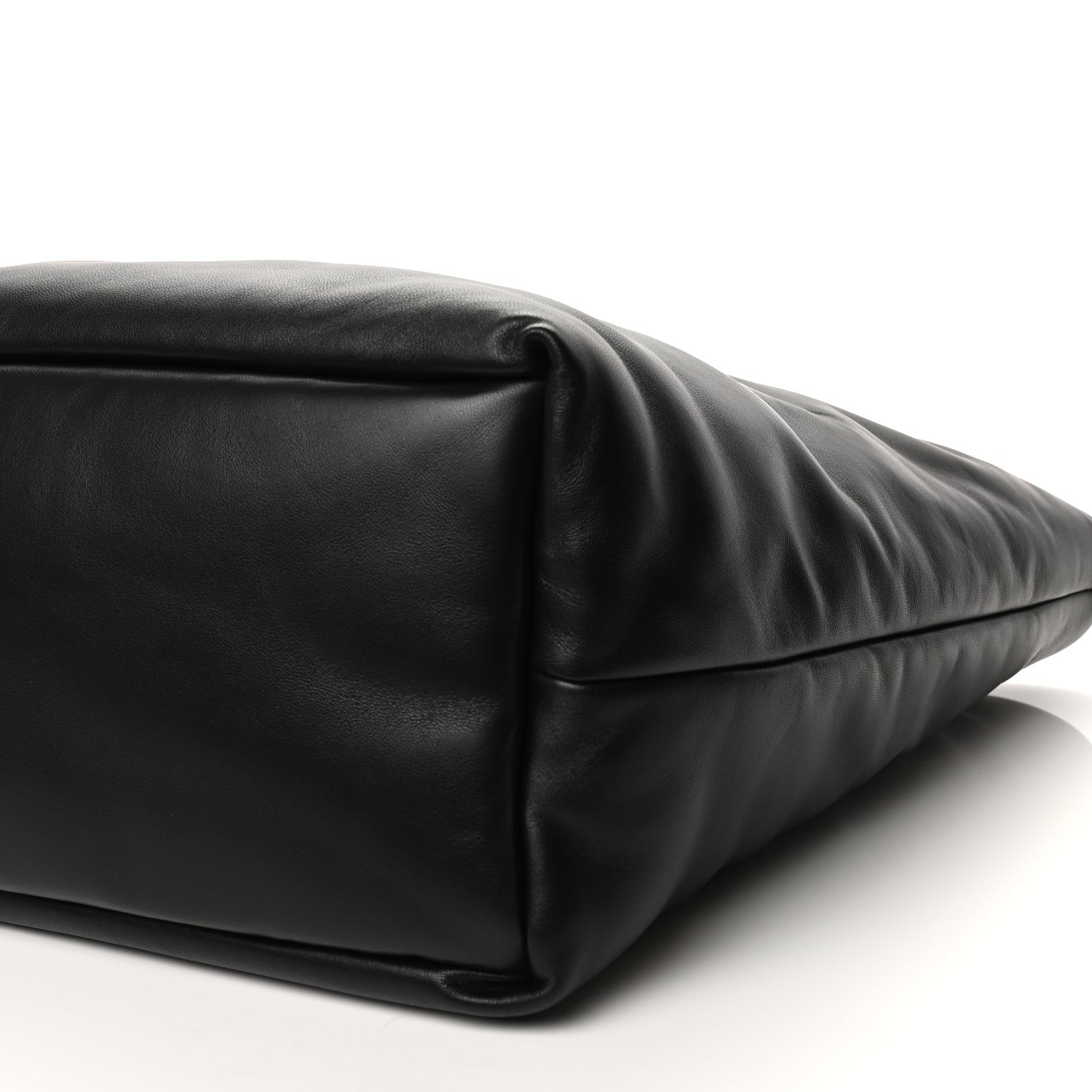 Saint Laurent Lambskin Wide Puffer Tote Black Black 8 of 8