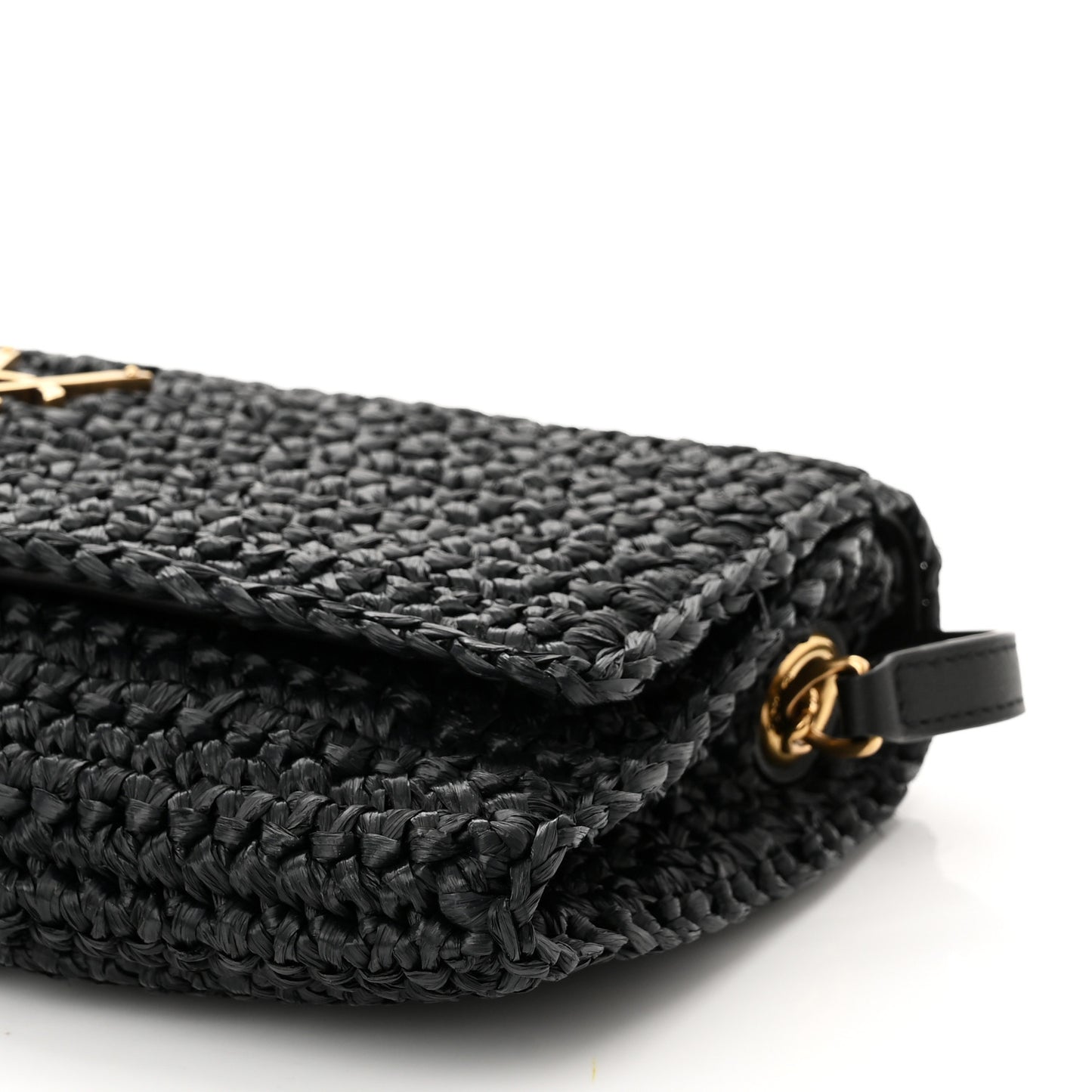 Raffia Monogram Tassel Kate 99 Black