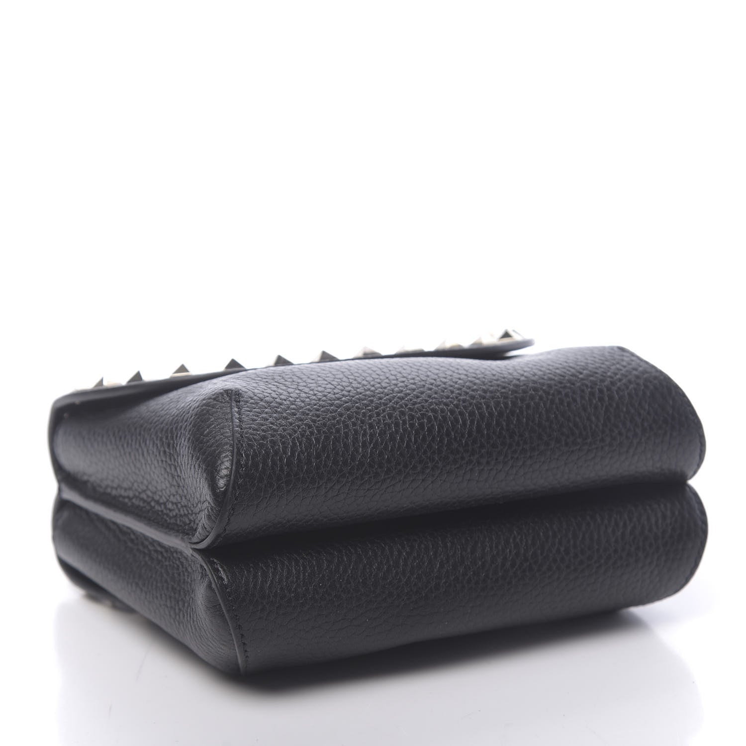 Valentino Garavani Pebbled Calfskin Rockstud Pouch On Chain Black 4 of 10