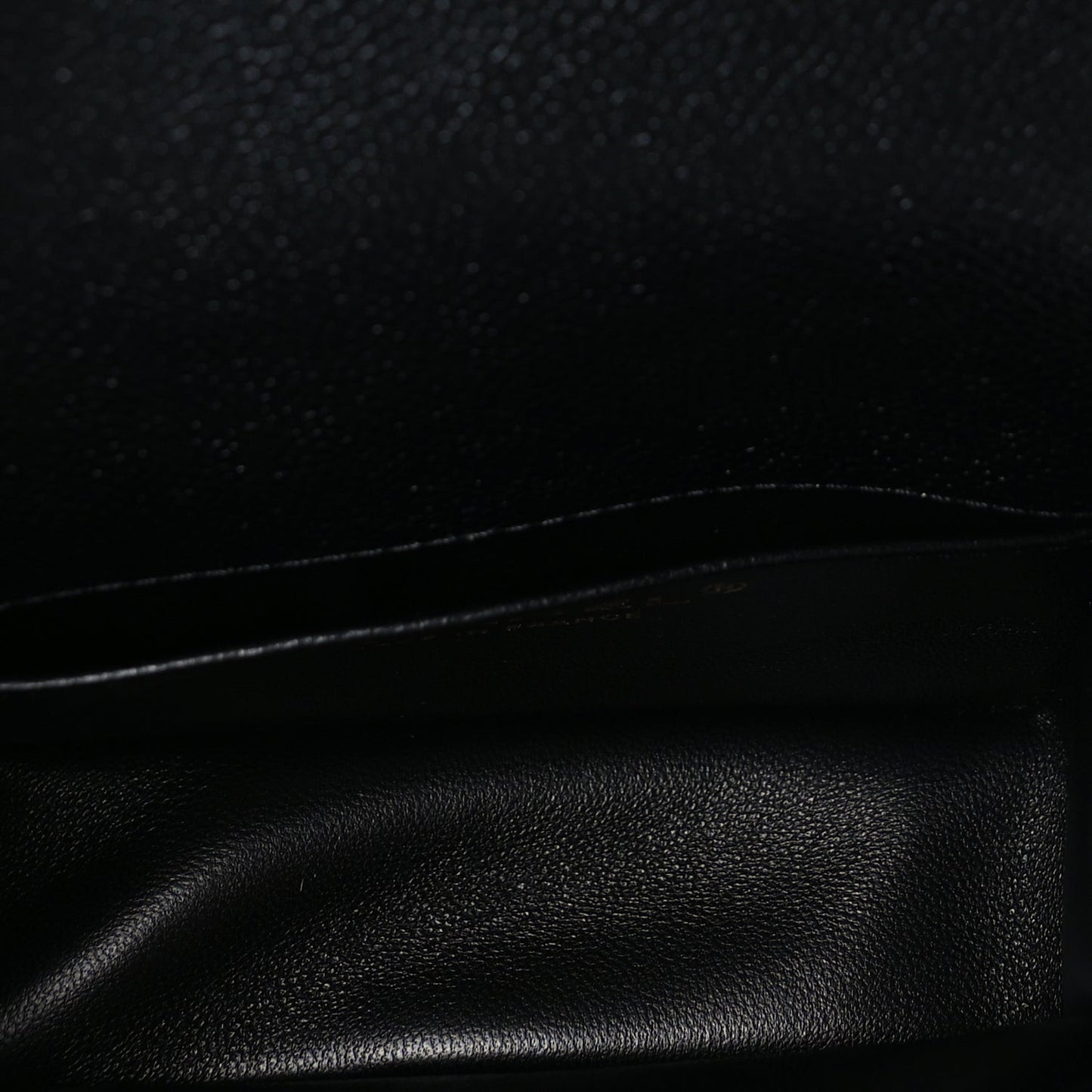 Caviar Chevron Quilted Mini Boy Flap Black