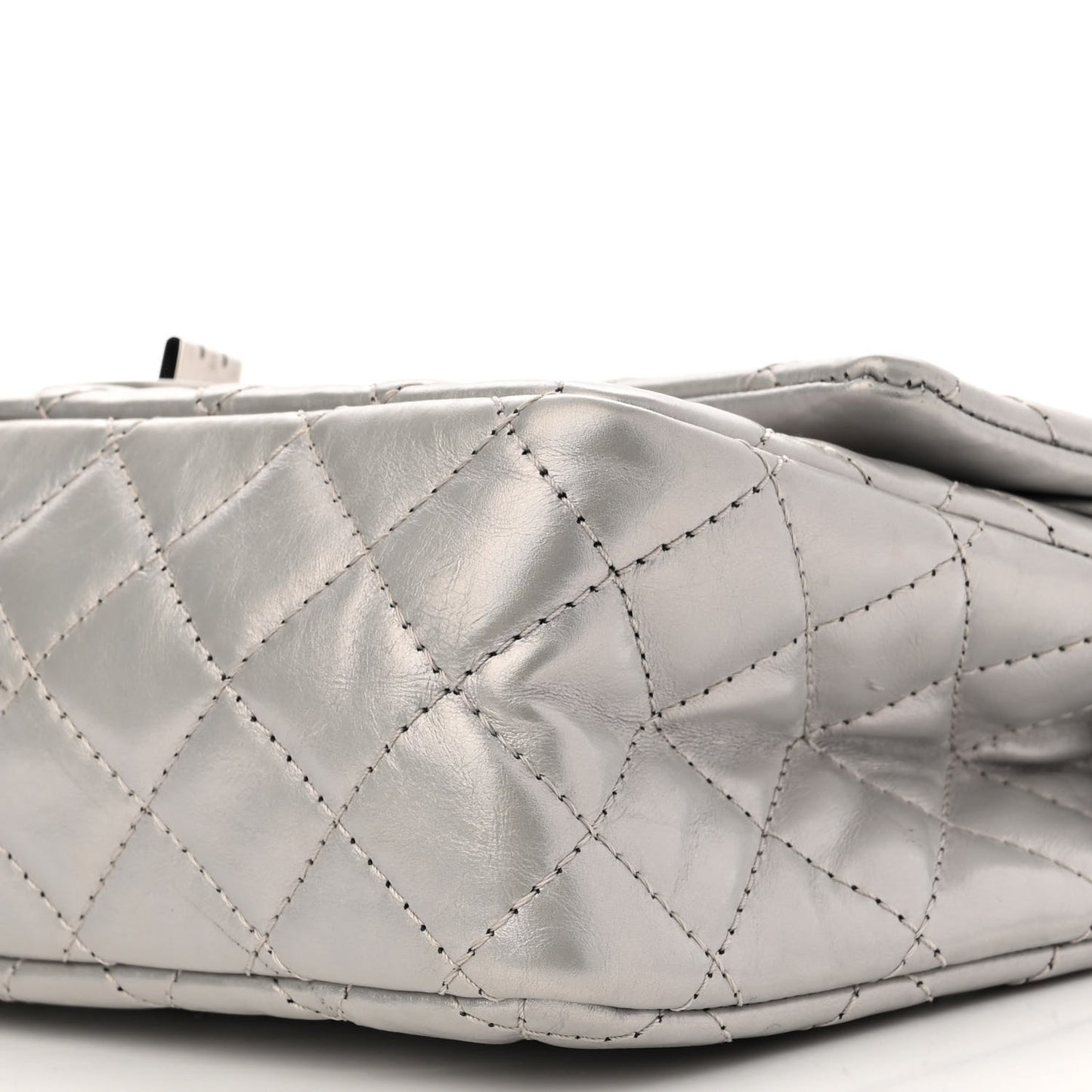 Metallic Lambskin Quilted 2.55 Reissue 226 Flap Silver