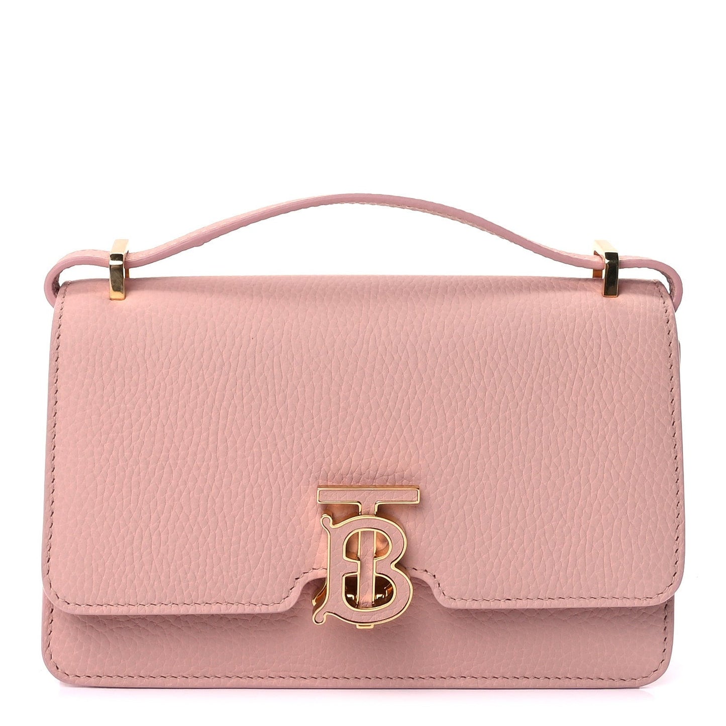 Grained Calfskin Mini TB Elongated Bag Dusty Pink