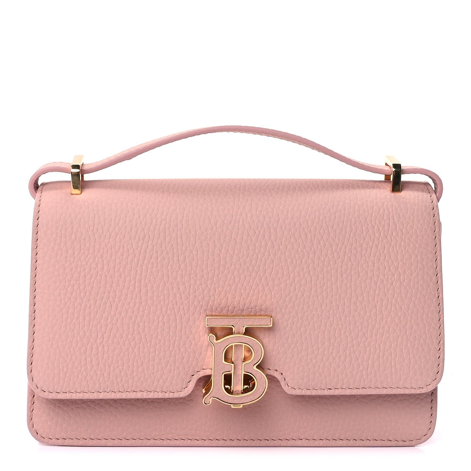 Burberry Grained Calfskin Mini TB Elongated Bag Dusty Pink 1 of 8