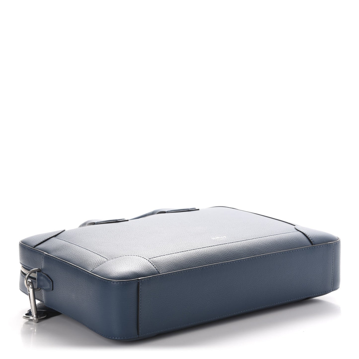 Small Classic Grain Calfskin Belgrave Single Document Holder Deep Sea