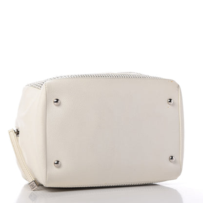 Chanel Caviar Perforated Bowler White 4 of 12