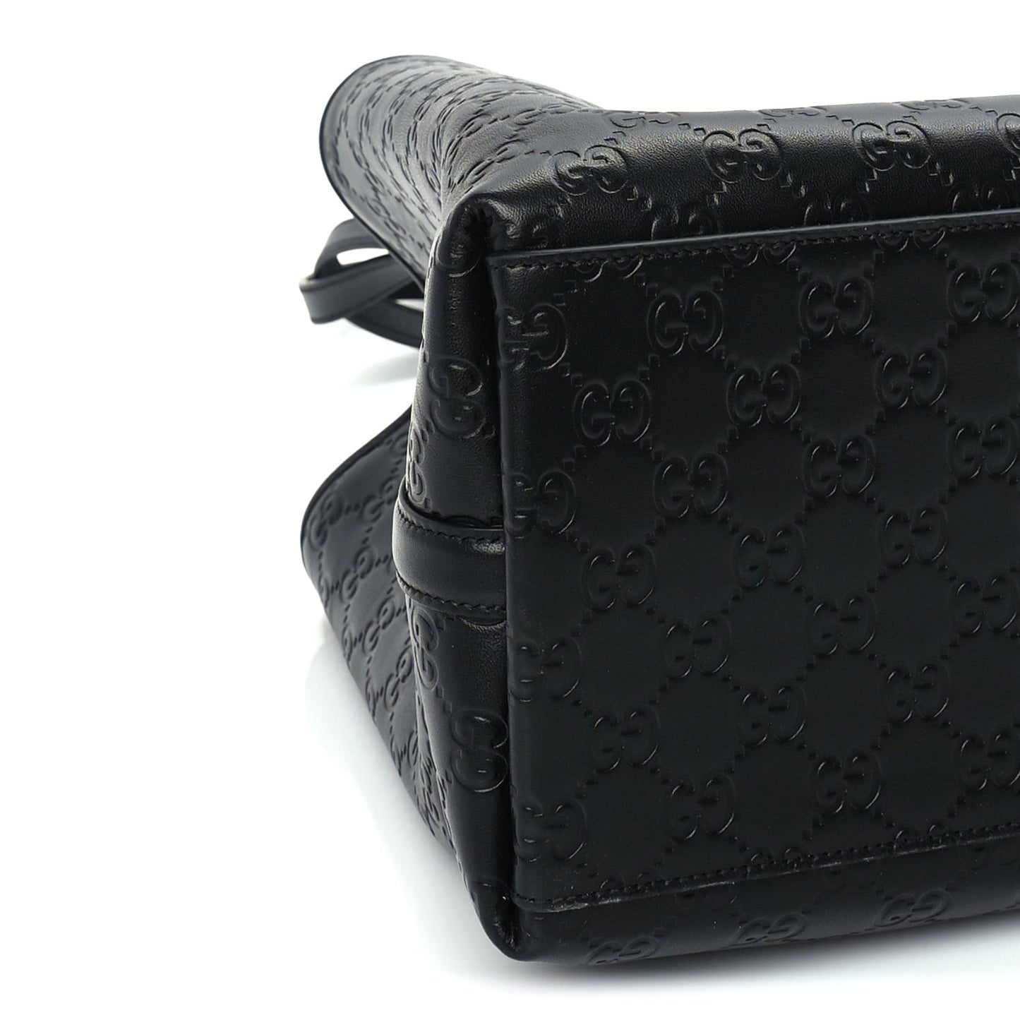 Calfskin GG Monogram Emblem Large Tote Bag  Black
