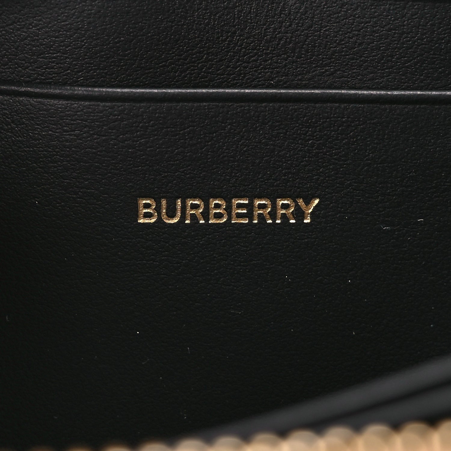 Burberry House Check Grainy Calfskin Mini Zip Around Wallet Black 5 of 6