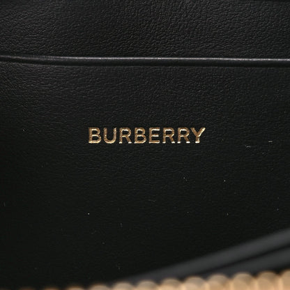 Burberry House Check Grainy Calfskin Mini Zip Around Wallet Black 5 of 6