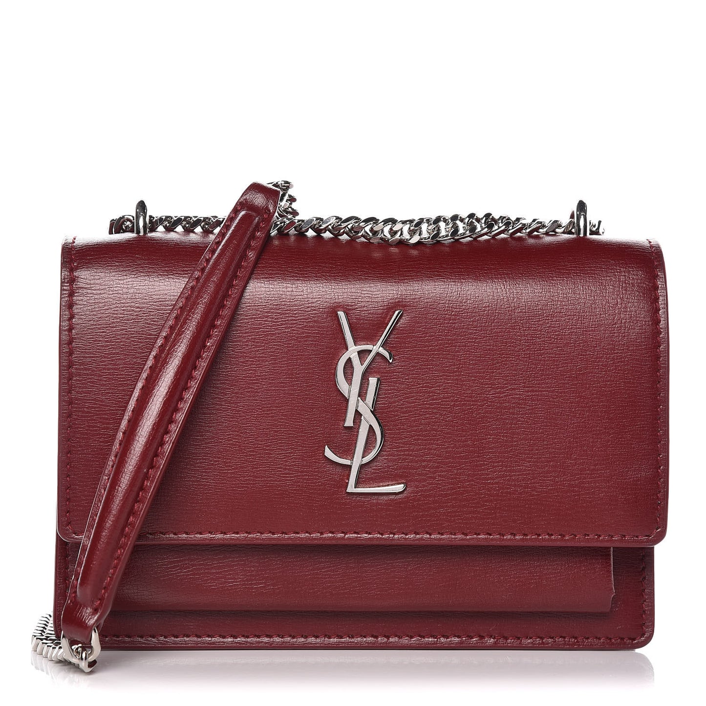 Calfskin Monogram Sunset Chain Wallet Palissandre