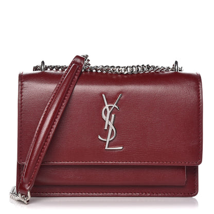 Saint Laurent Calfskin Monogram Sunset Chain Wallet Palissandre 1 of 11