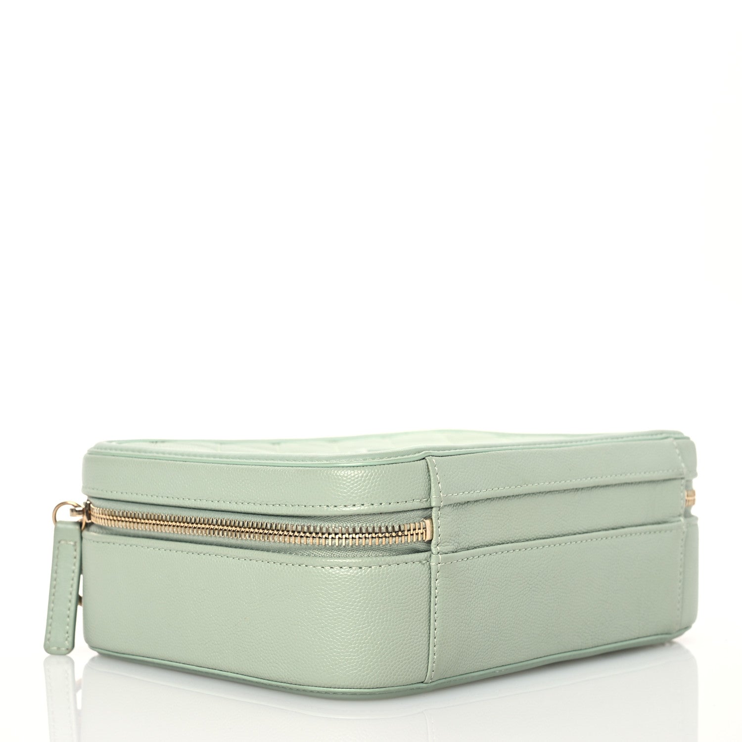 Chanel Caviar Quilted Medium CC Filigree Vanity Case Mint 4 of 15