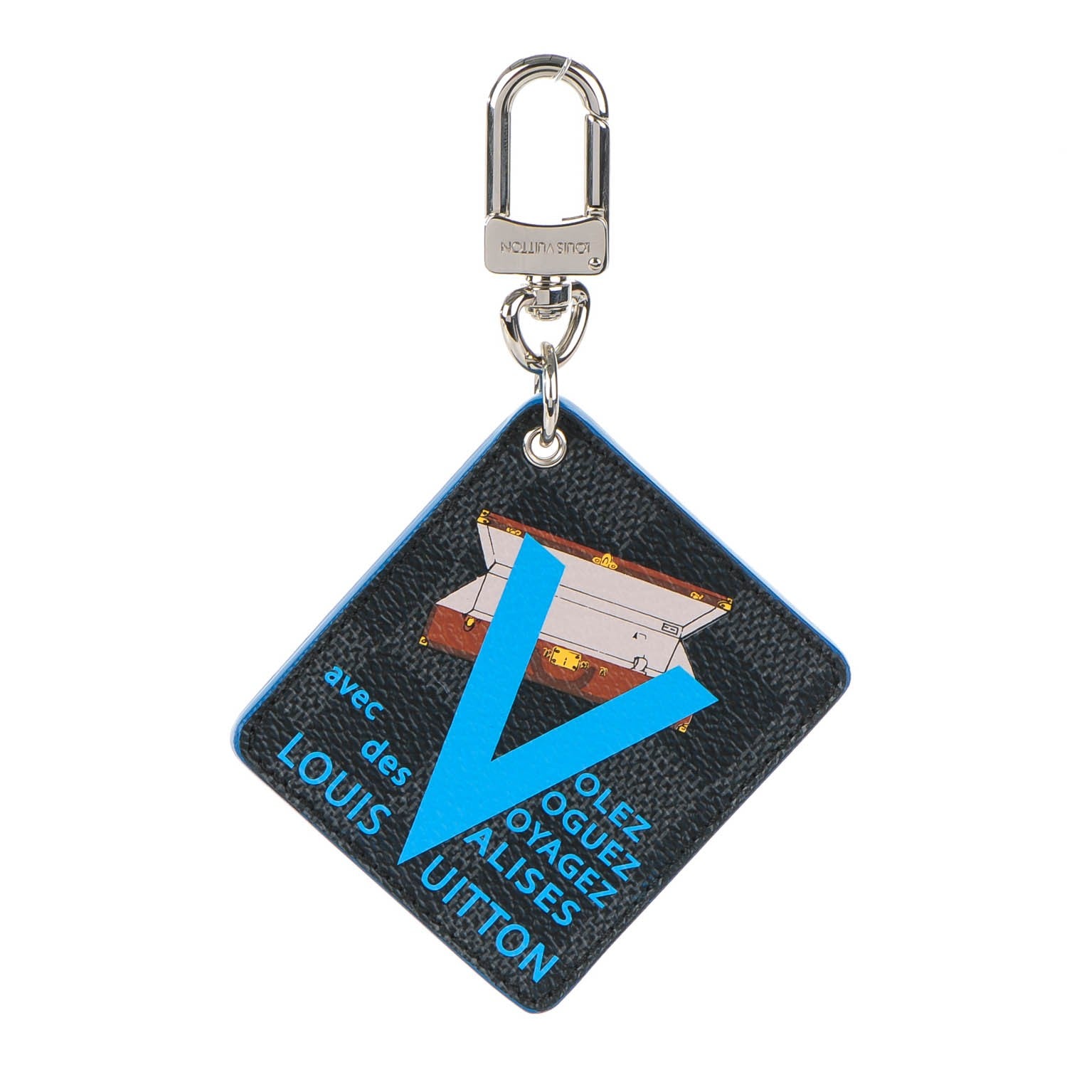 Louis Vuitton Damier Graphite Illustre V Key Holder Blue 1 of 4