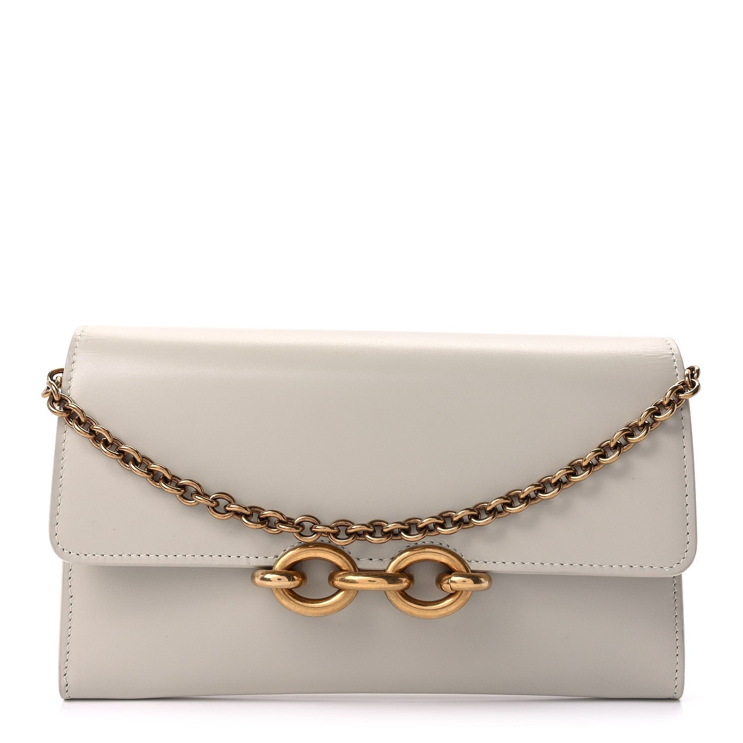 Saint Laurent Smooth Calfskin Le Maillon Chain Wallet  Crema Soft 1 of 8
