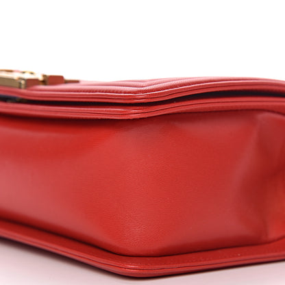 Chanel Lambskin Quilted Medium Boy Flap Red 10 of 11