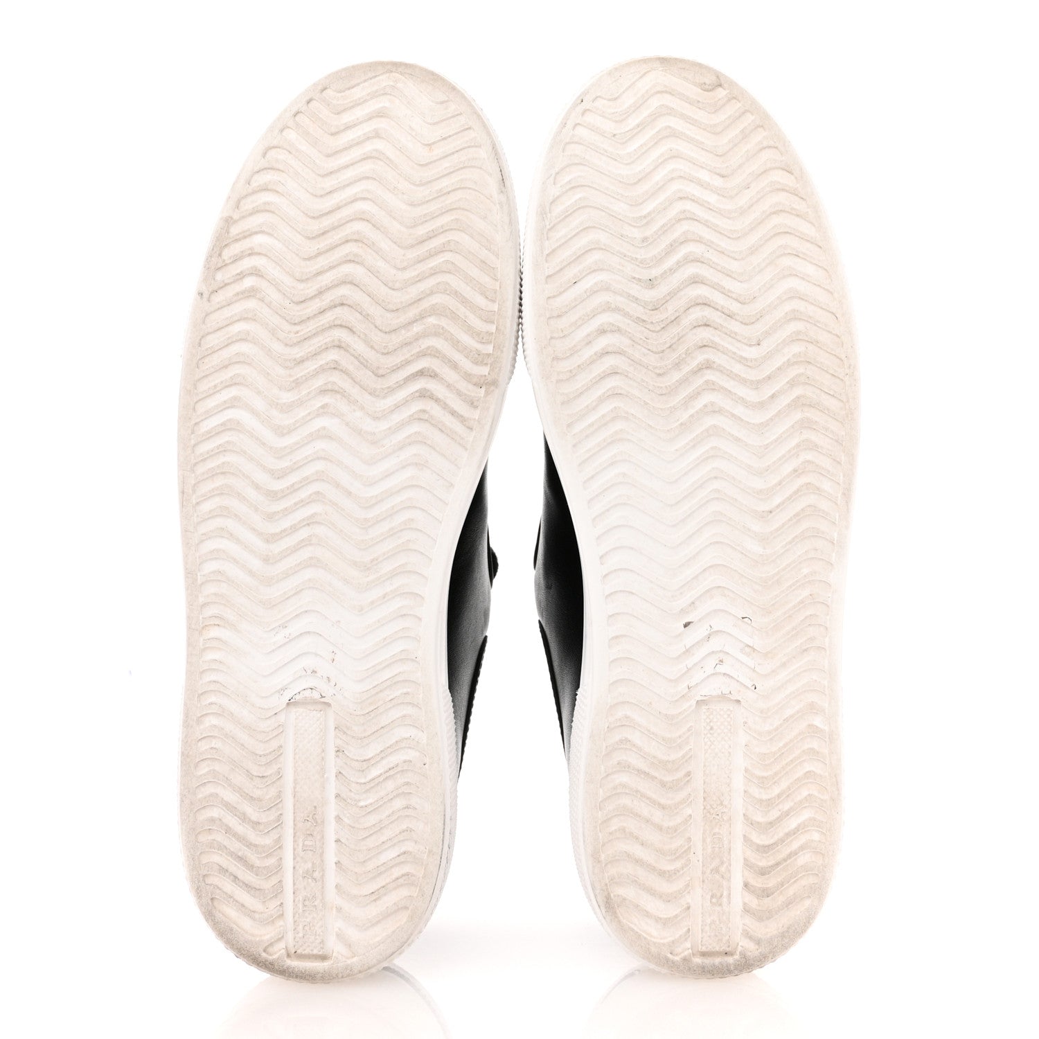 Prada Vitello Soft Logo Low Top 45mm Sneakers 36.5 Black White 7 of 11