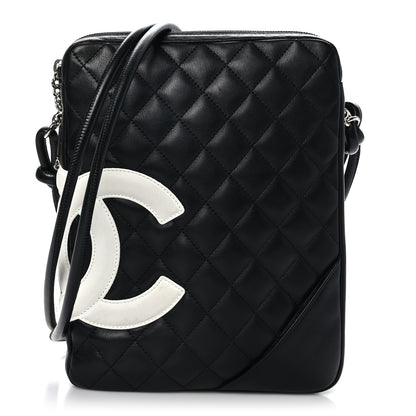 Chanel Calfskin Quilted Medium Cambon Messenger Black White 1 of 10