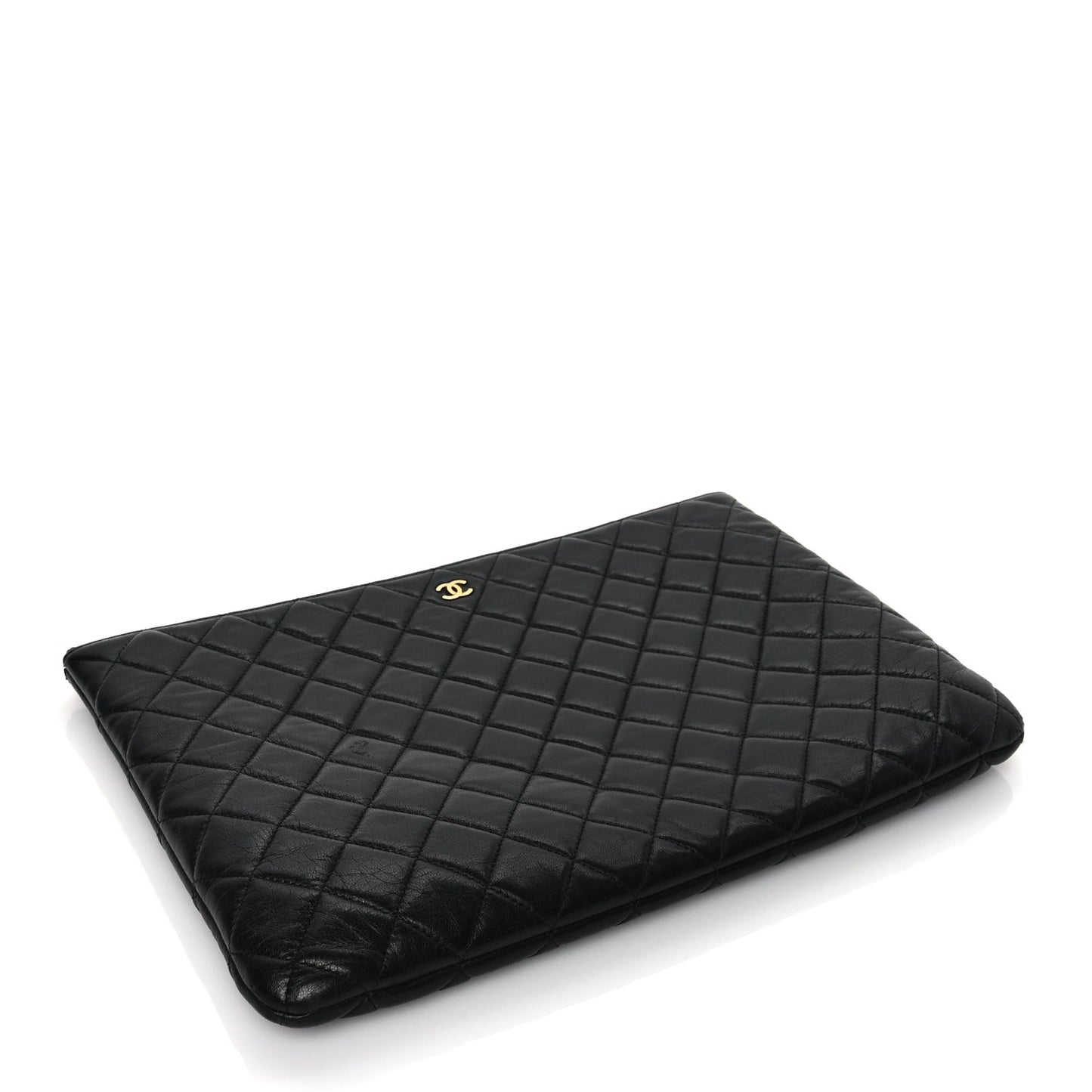 Lambskin Quilted Large Case Black