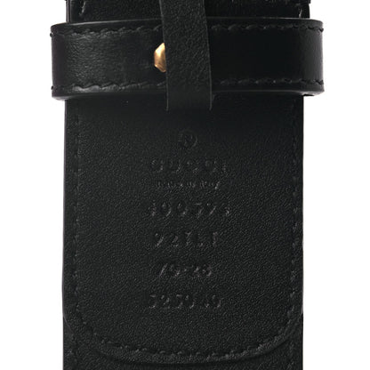 Gucci GG Supreme Monogram Matte Plutone Calfskin Double G 40mm Belt 70 28 Beige Ebony Black 5 of 5