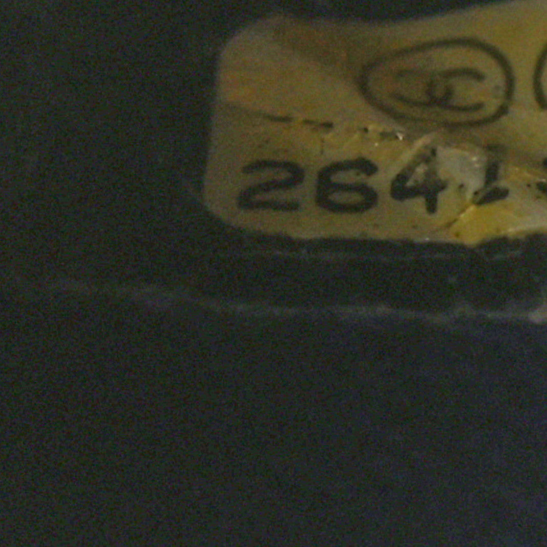 Iridescent Caviar Quilted Medium CC Filigree Vanity Case Dark Turquoise