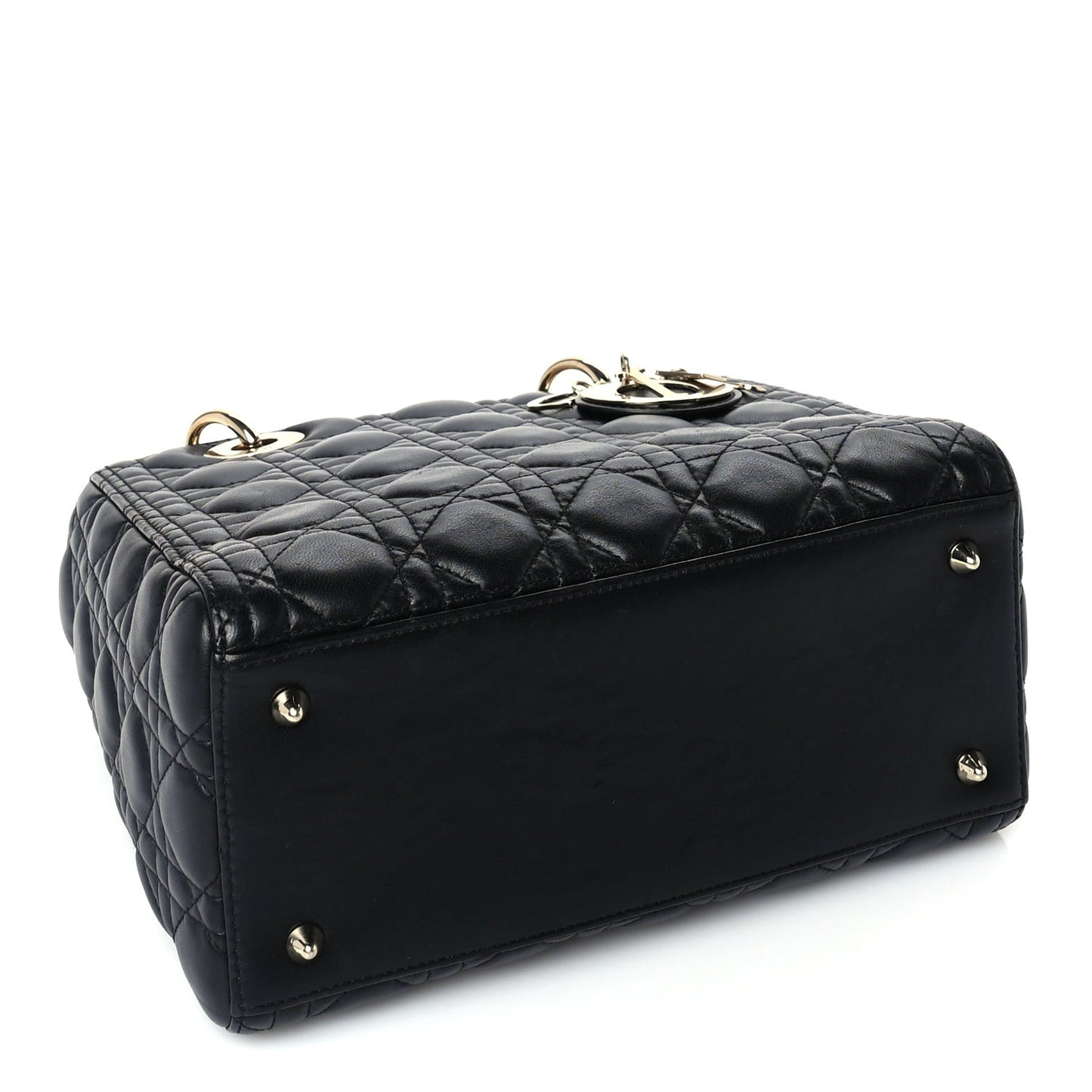Lambskin Cannage Medium Lady Dior  Black