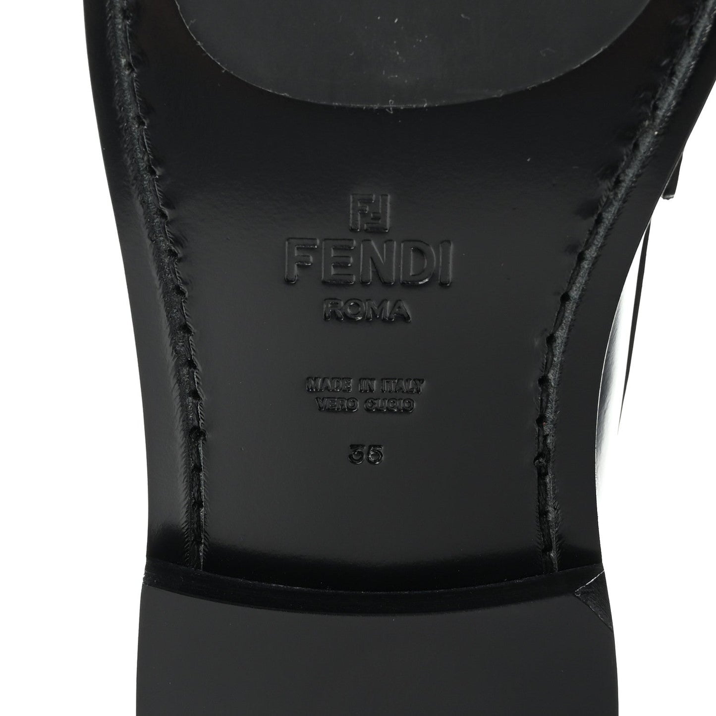 Vitello Logo Loafers 35 Black