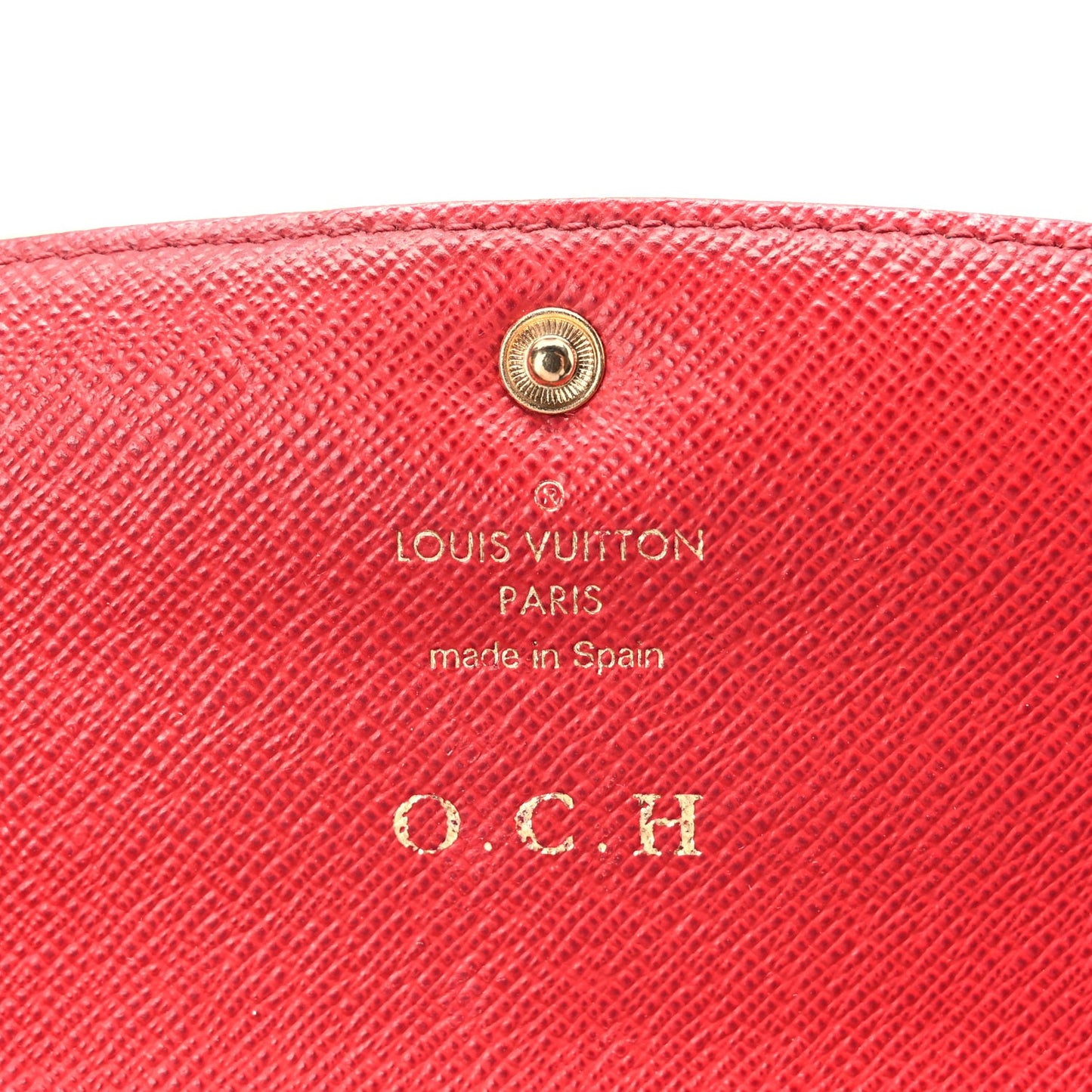 Damier Ebene Emilie Wallet Red