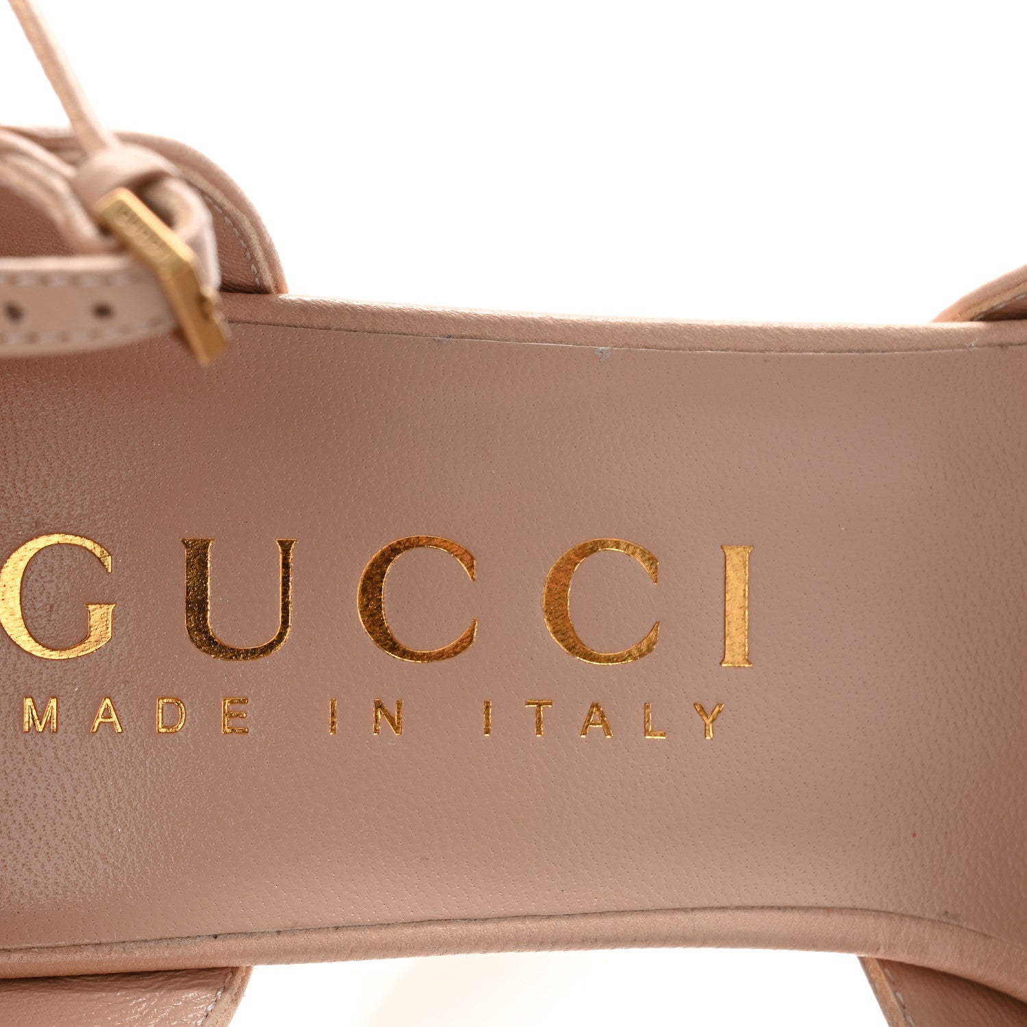 Gucci Malaga Kid Interlocking G Ankle Strap Platform Pumps 40 Skin Rose 7 of 11