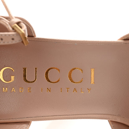 Gucci Malaga Kid Interlocking G Ankle Strap Platform Pumps 40 Skin Rose 7 of 11