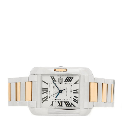 Cartier Stainless Steel 18K Yellow Gold 30mm Tank Anglaise Automatic Watch 2 of 4