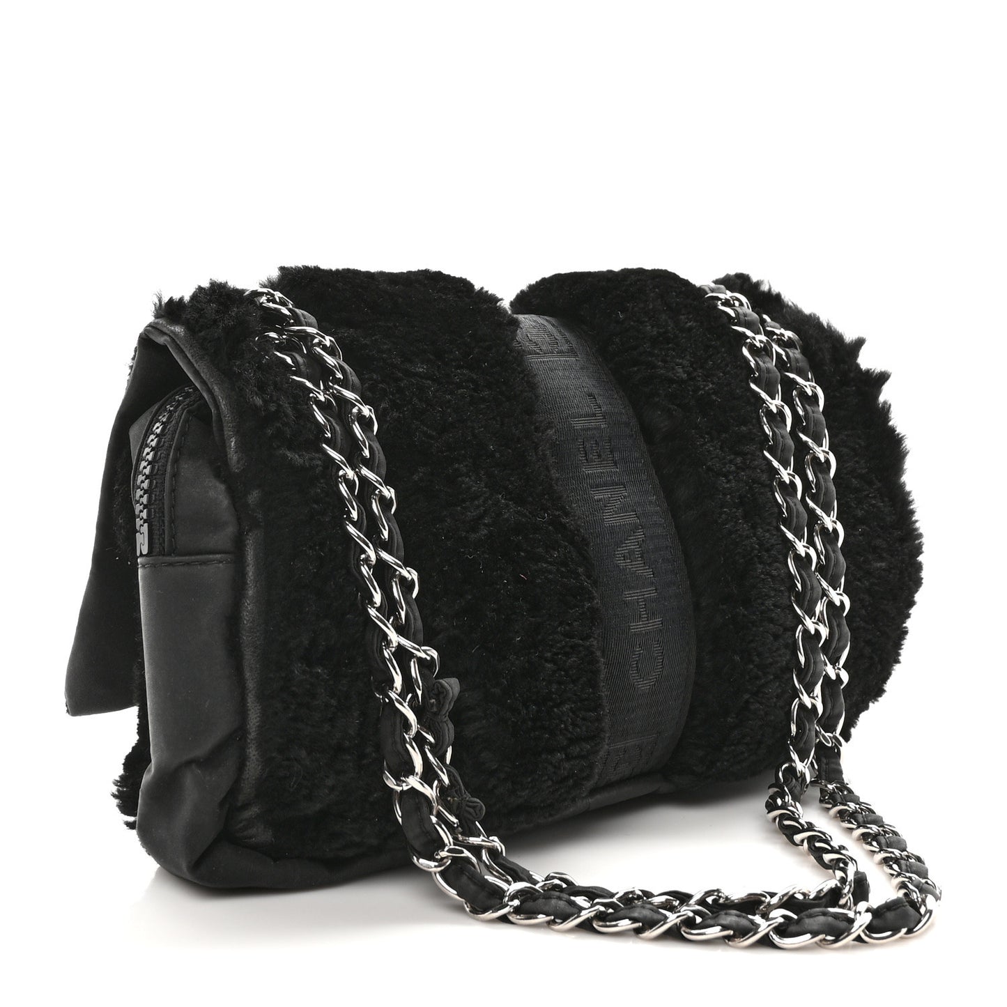 Rabbit Fur Sport Flap Flap Black