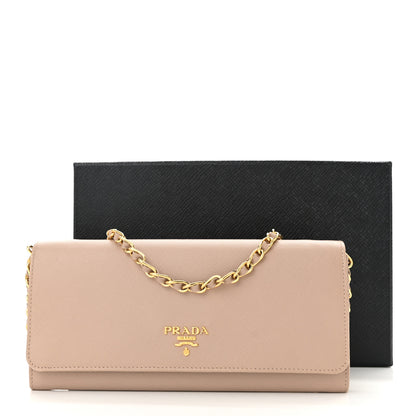 Prada Saffiano Metal Oro Chain Wallet Cammeo 10 of 10